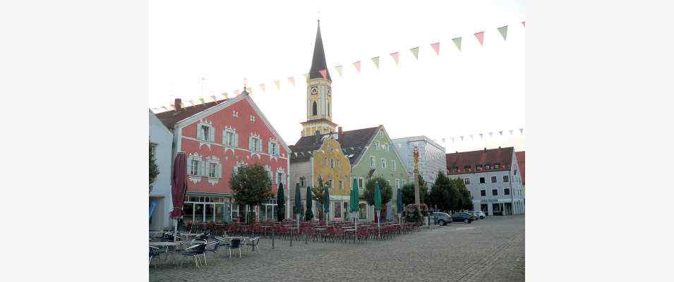Stadtplatz in Kelheim an der Donau