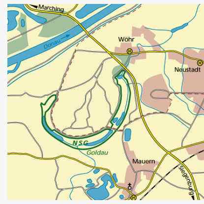 Karte des Naturschutzgebiet Goldau bei Neustadt