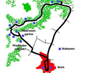 Wanderweg in Breitenbrunn im Altmühltal