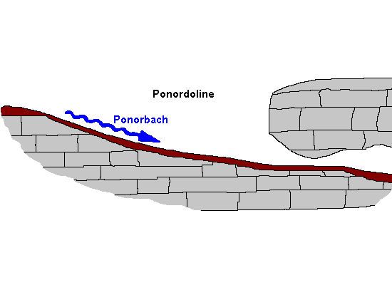 Doline am Wanderweg bei Dietfurt im Altmühltal