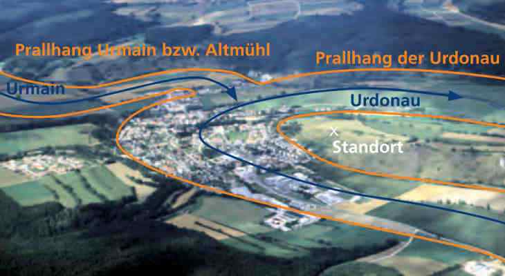 Prallhänge in Wellheim im Urdonautal