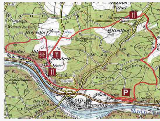 Natura Trail Karte in Essing im Altmühltal