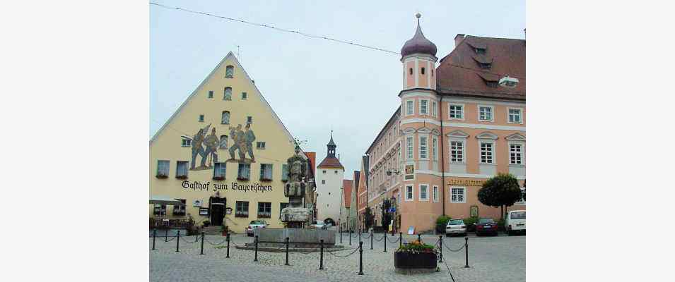Stadtplatz in Greding im Altmühltal