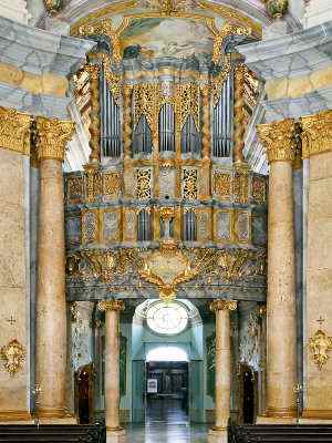 Hauptraum der Abteikirche Kloster Weltenburg bei Kelheim