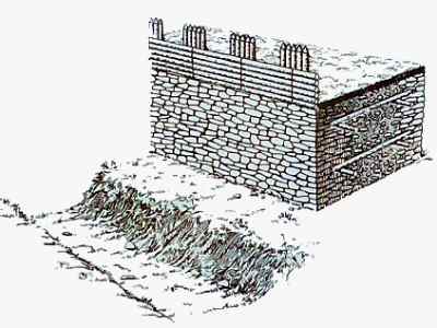 Steinmauer am Schellenberg