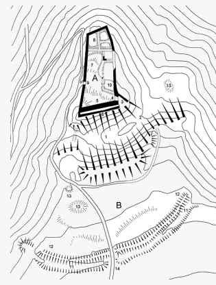 Plan der Ruine Rumburg in Kinding