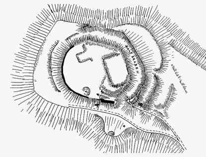 Plan der Ruine Rundeck in Kinding