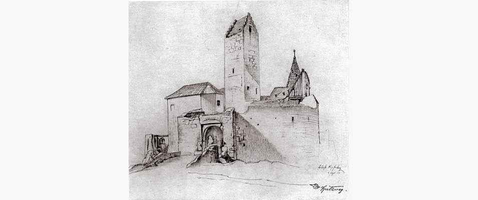 Zeichnung der Burg Kipfenberg von Spitzberg