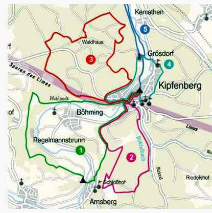 Karte Nordic Walking in Kipfenberg