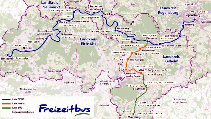 Freizeitbus im Altmühltal