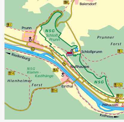 Karte Naturschutzgebiet bei Riedenburg