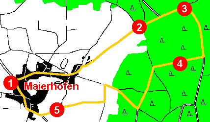 Karte des Wanderweges Piltlehrpfad bei Riedenburg im Altmühltal