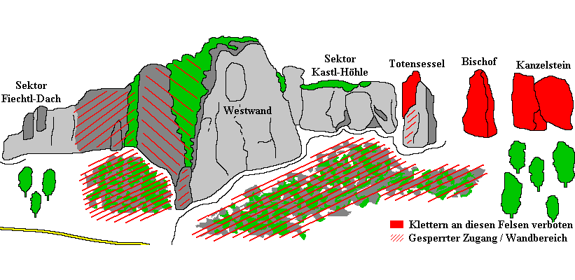 Klettergebiet in Riedenburg im Altmühltal